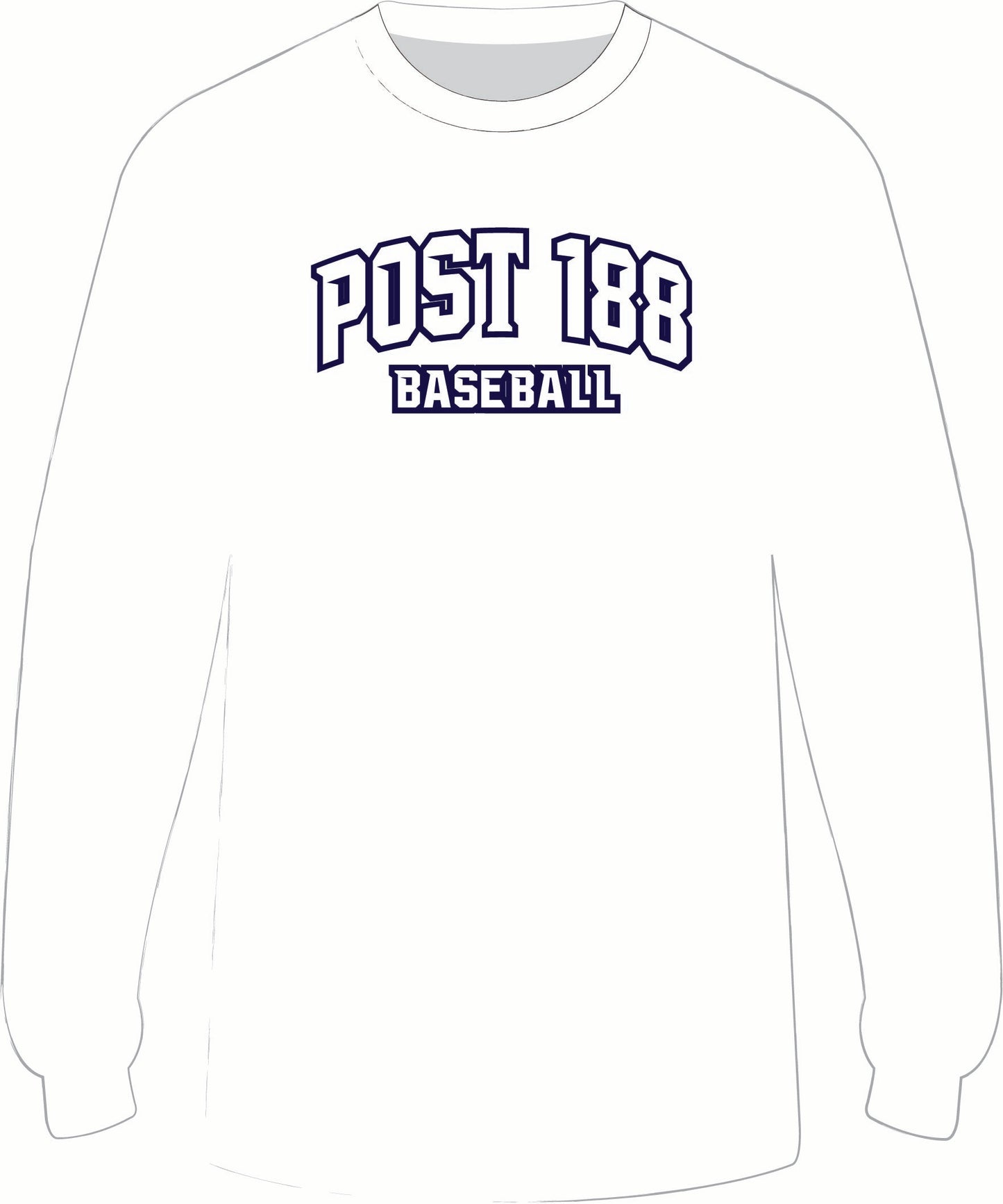 Post 188 Baseball Short Sleeve Long Sleeve T Shirt