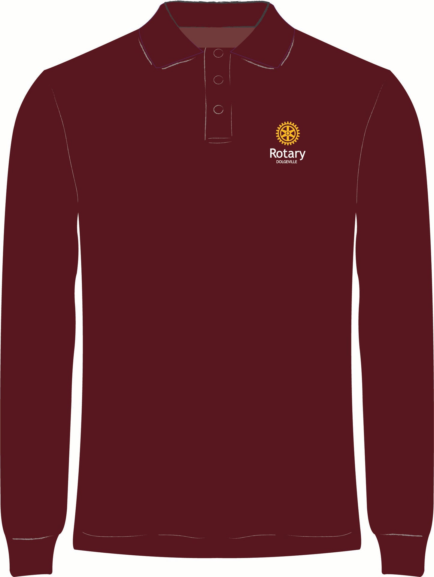 Dolgeville Rotary Club Long Sleeve Polo