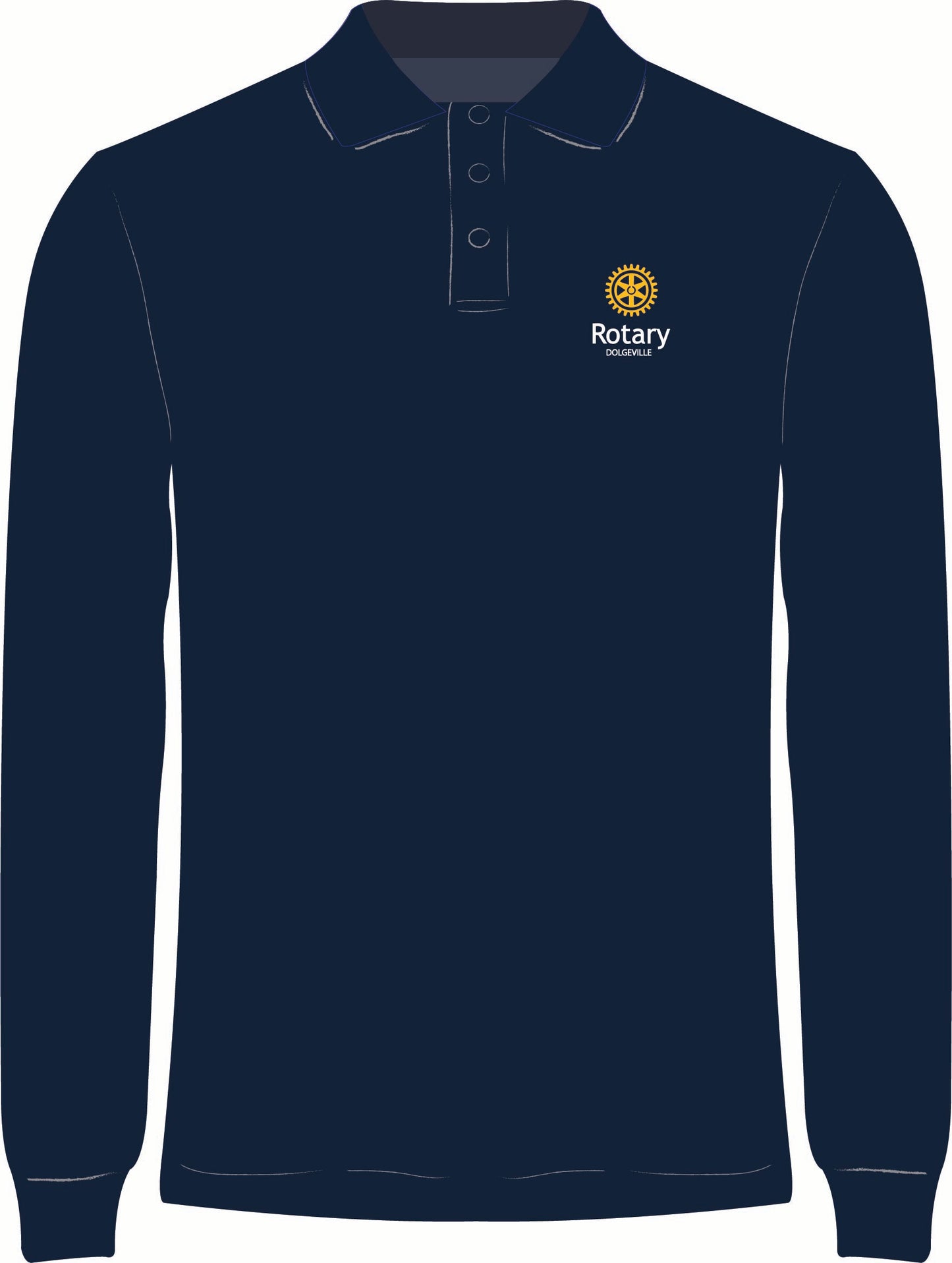 Dolgeville Rotary Club Long Sleeve Polo